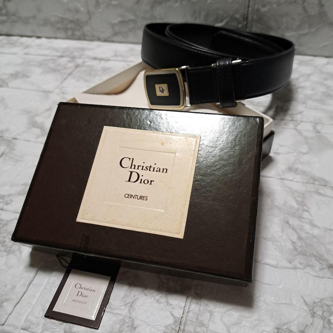 ✨️新品未使用✨️Christian Dior ディオール黒 ベルト専用 箱付