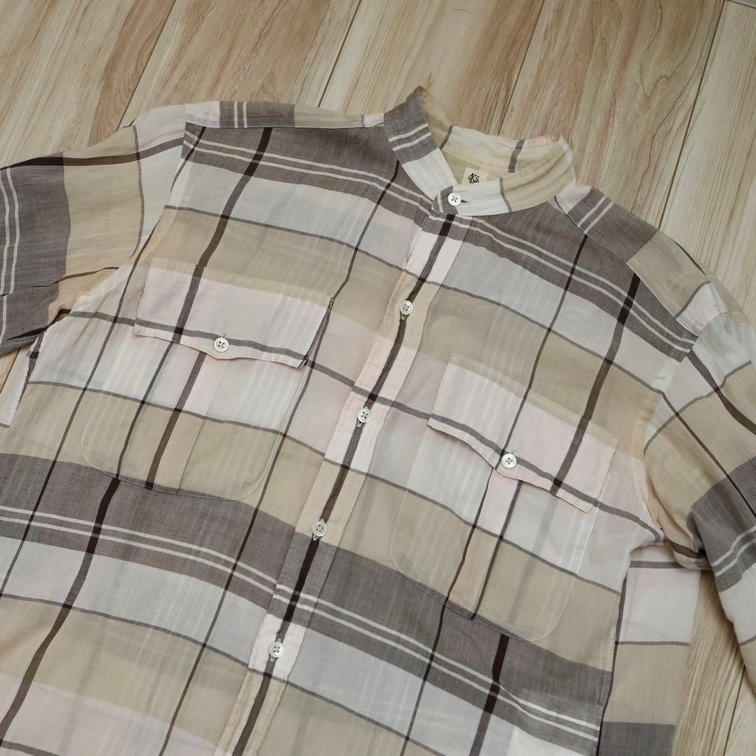 【美品】KAPTAIN SUNSHINE スタンドカラーサファリシャツ36