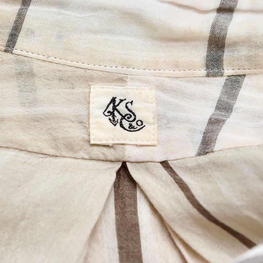 【美品】KAPTAIN SUNSHINE スタンドカラーサファリシャツ36