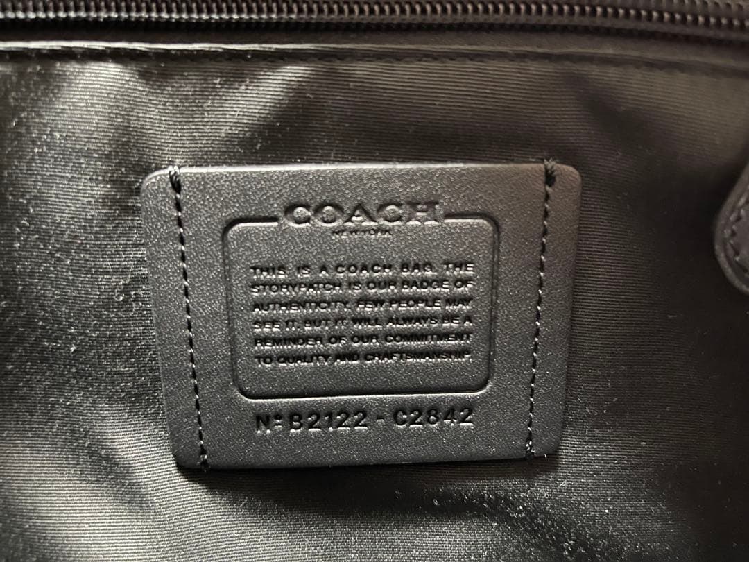 美品◎COACH ベケット オールレザー トートバッグ 本革 ネイビー