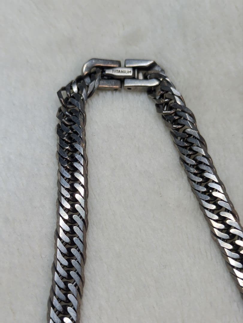ショーた　チタン　喜平　ネックレス　6面　チタニウム