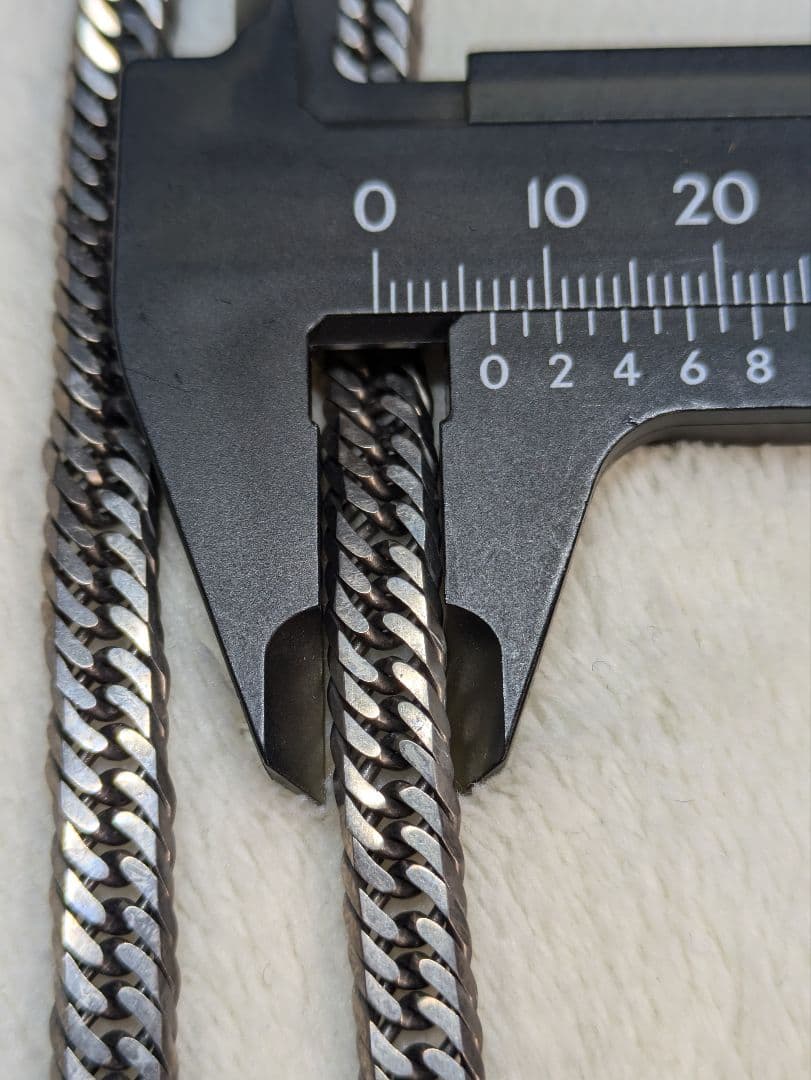 ショーた　チタン　喜平　ネックレス　6面　チタニウム