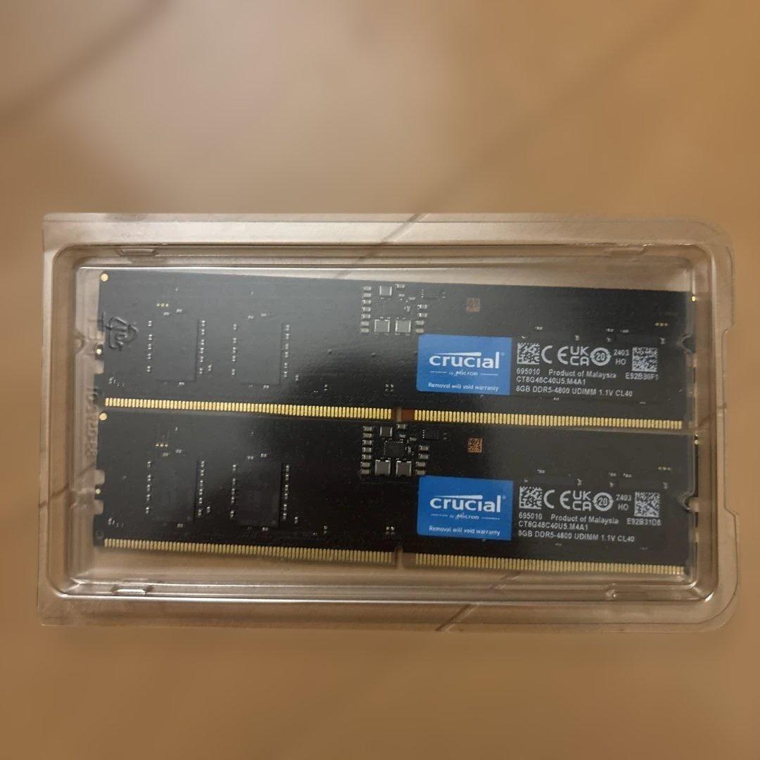 Crucial DDR5 8GB×2 4800MHz メモリ