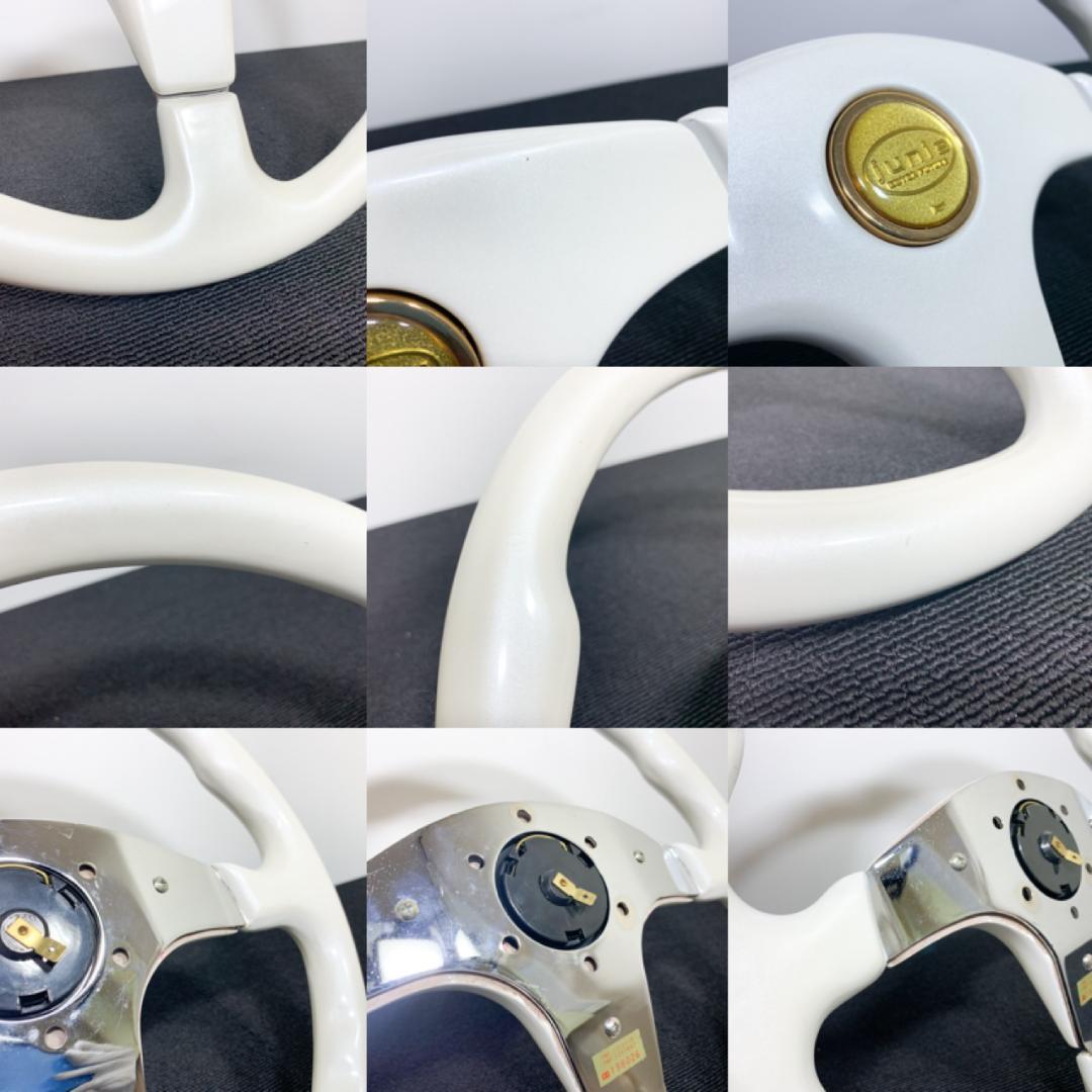 希少 ジャニス ホワイトウッド ステアリング 当時物 良品 ホーンボタン付き