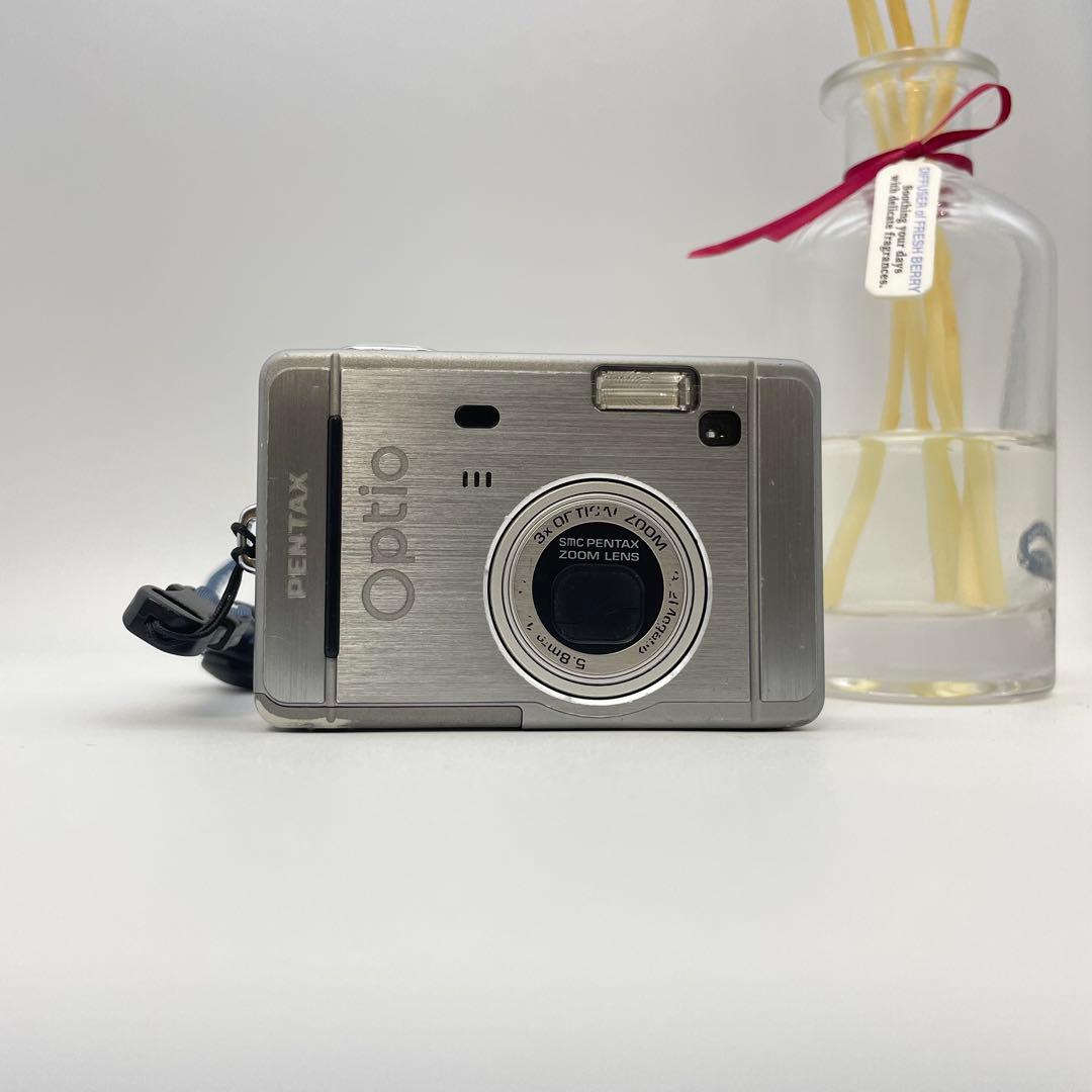 スマホ転送OK✨PENTAX Optio S30✨動作確認済 単三電池 可愛い♪