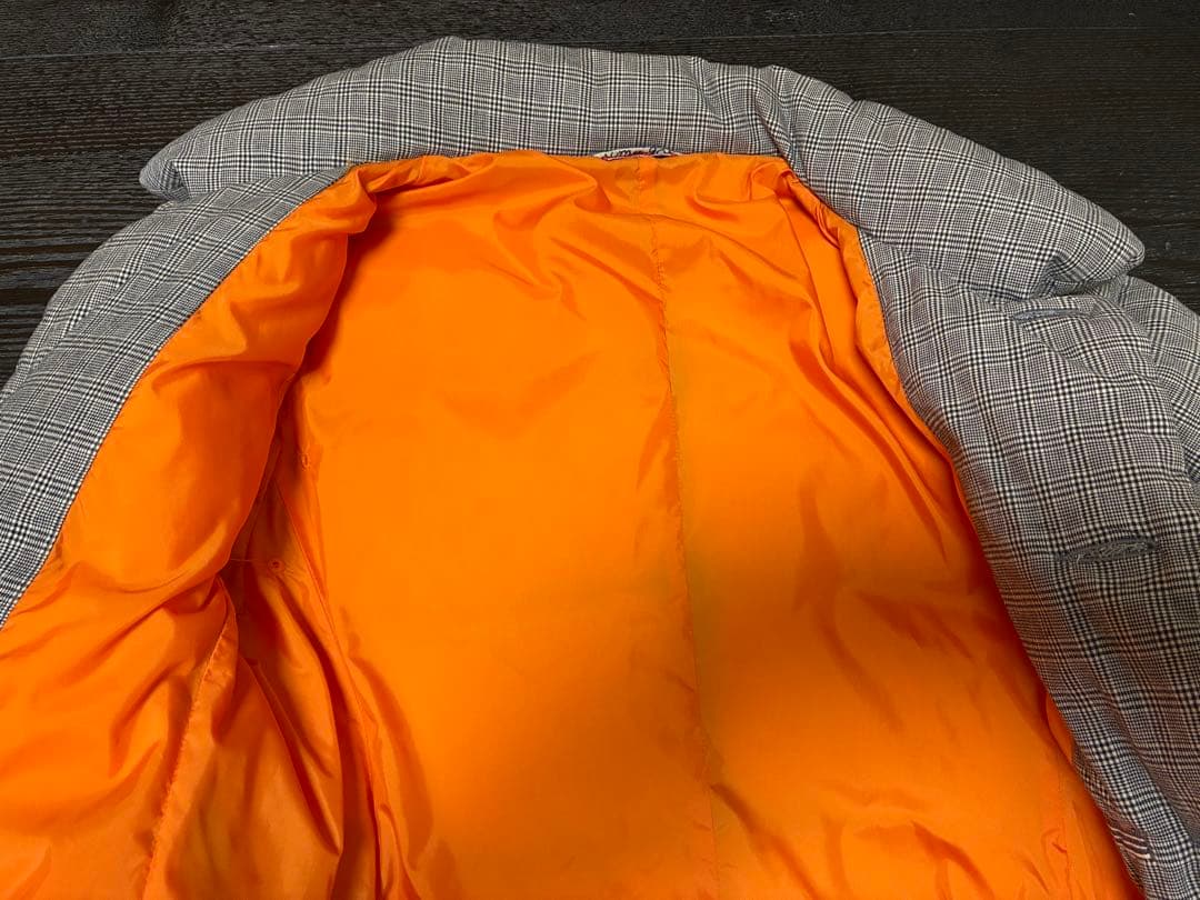 あん45RPMダウンジャケット_レディースグレー＆オレンジ_サイズ2