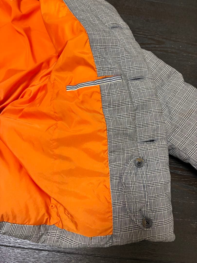 あん45RPMダウンジャケット_レディースグレー＆オレンジ_サイズ2