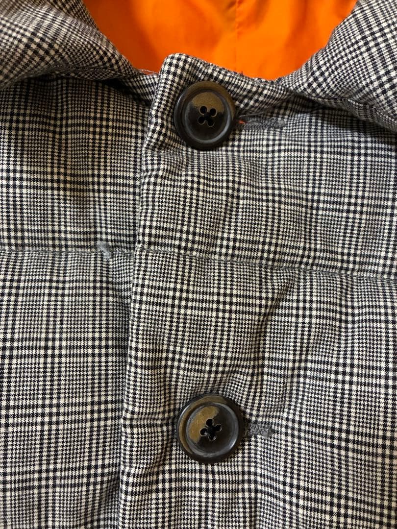 あん45RPMダウンジャケット_レディースグレー＆オレンジ_サイズ2