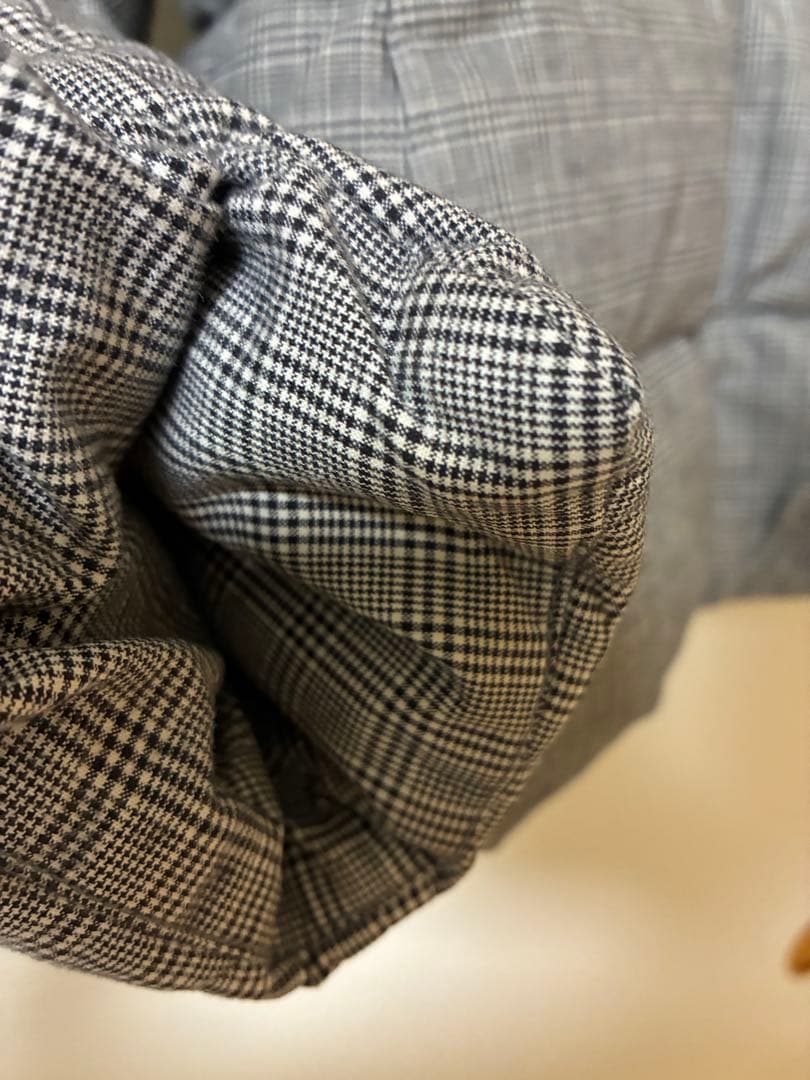 あん45RPMダウンジャケット_レディースグレー＆オレンジ_サイズ2