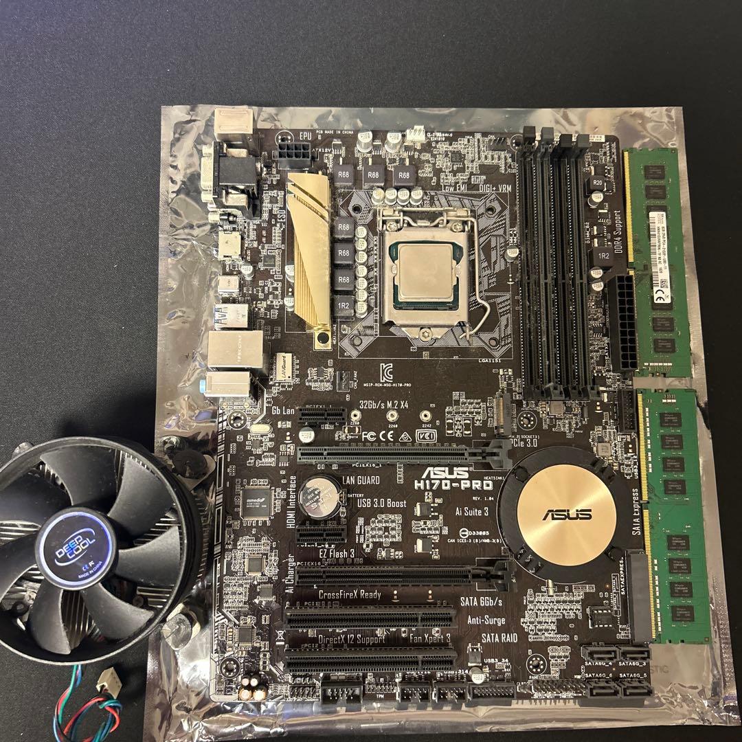 i7-6700 cpu、クーラー、マザボ、メモリーセット