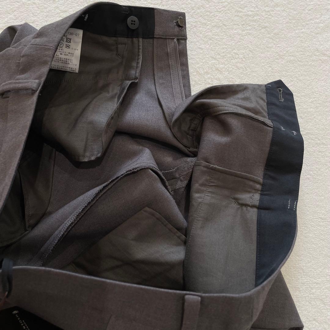 タグ付き　マッキントッシュロンドン　パンツスーツ　裏地総ロゴ　ダークグレー