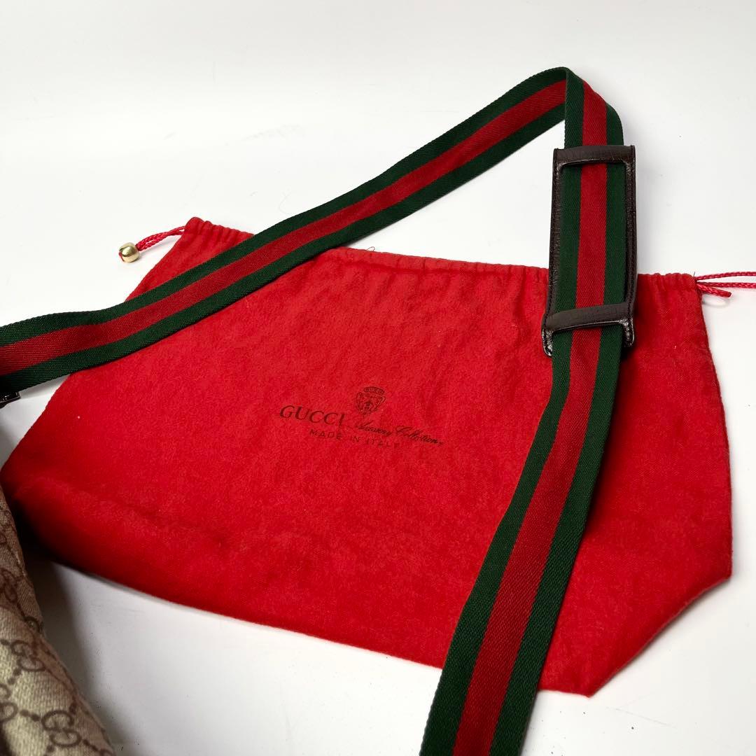 大容量/A4サイズ収納可能✨グッチ メッセンジャーバッグ GG柄 シェリーライン