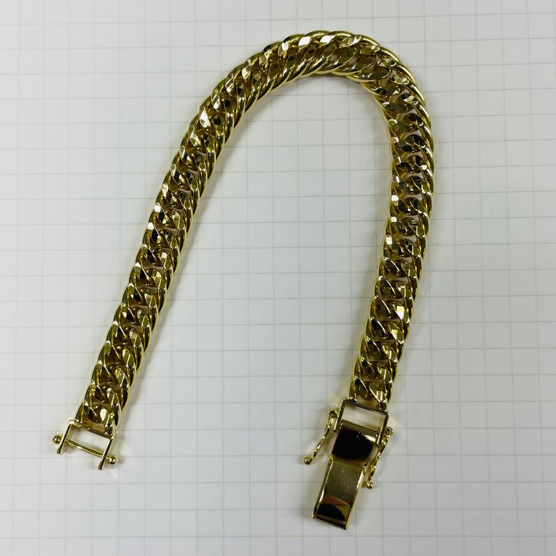 喜平 ブレスレット ミラーカットダブル 48g 19cm 8.5mm