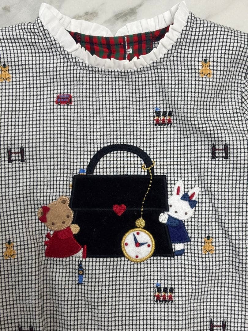 【familiar】チェック柄ワンピース 90cm【ファミリア】