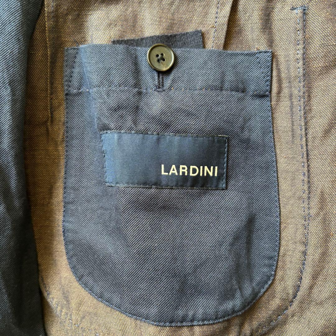 LARDINI ラルディーニ リネンコットン ダブル 紺ブレザー 金ボタン