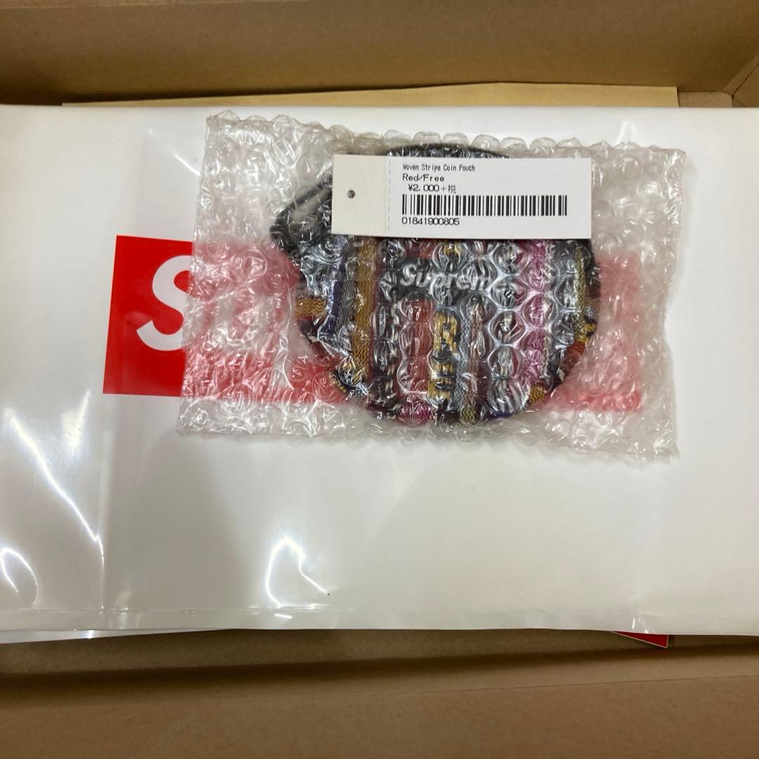 Supreme 20SS Woven Stripe Coin Pouch新品