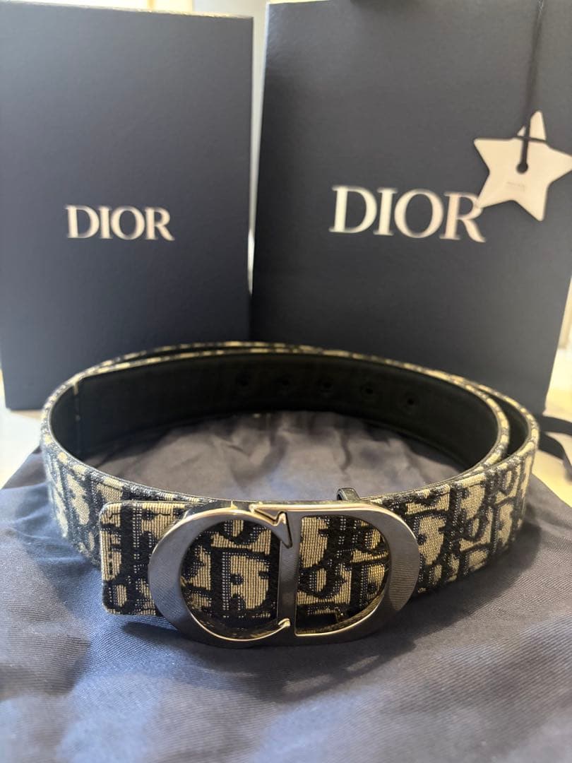 Dior ベルト キャンバス レザー　美品