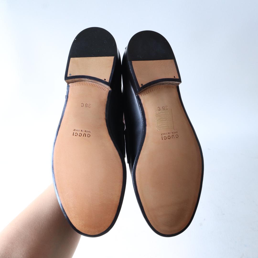 未使用GUCCIホースビットローファー36C23cmダークブラウン×ゴールド金具