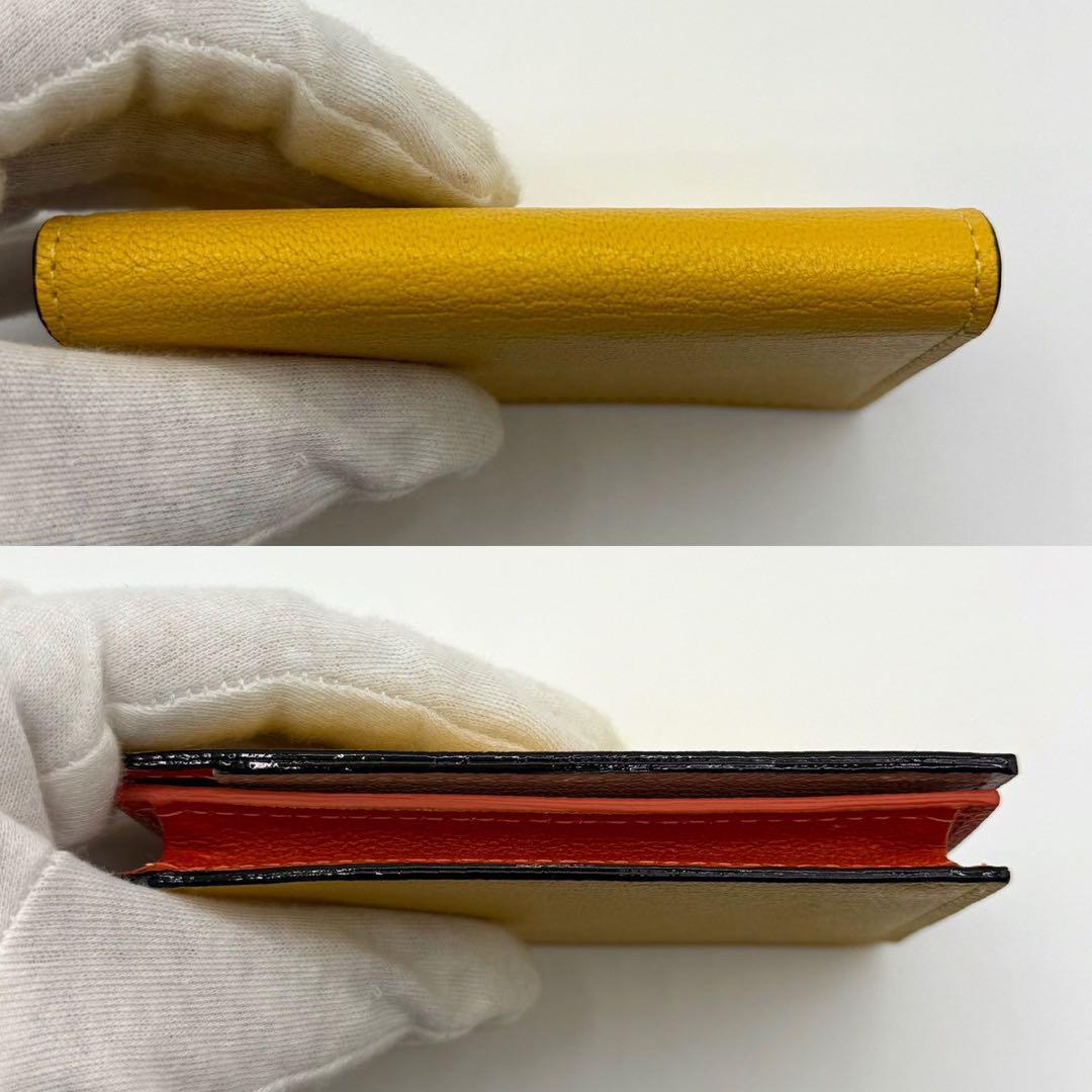 【未使用品】ラルコバレーノ 名刺入れ マルチカラー シボ革 カユニセックス