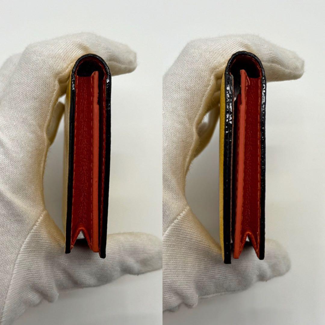 【未使用品】ラルコバレーノ 名刺入れ マルチカラー シボ革 カユニセックス