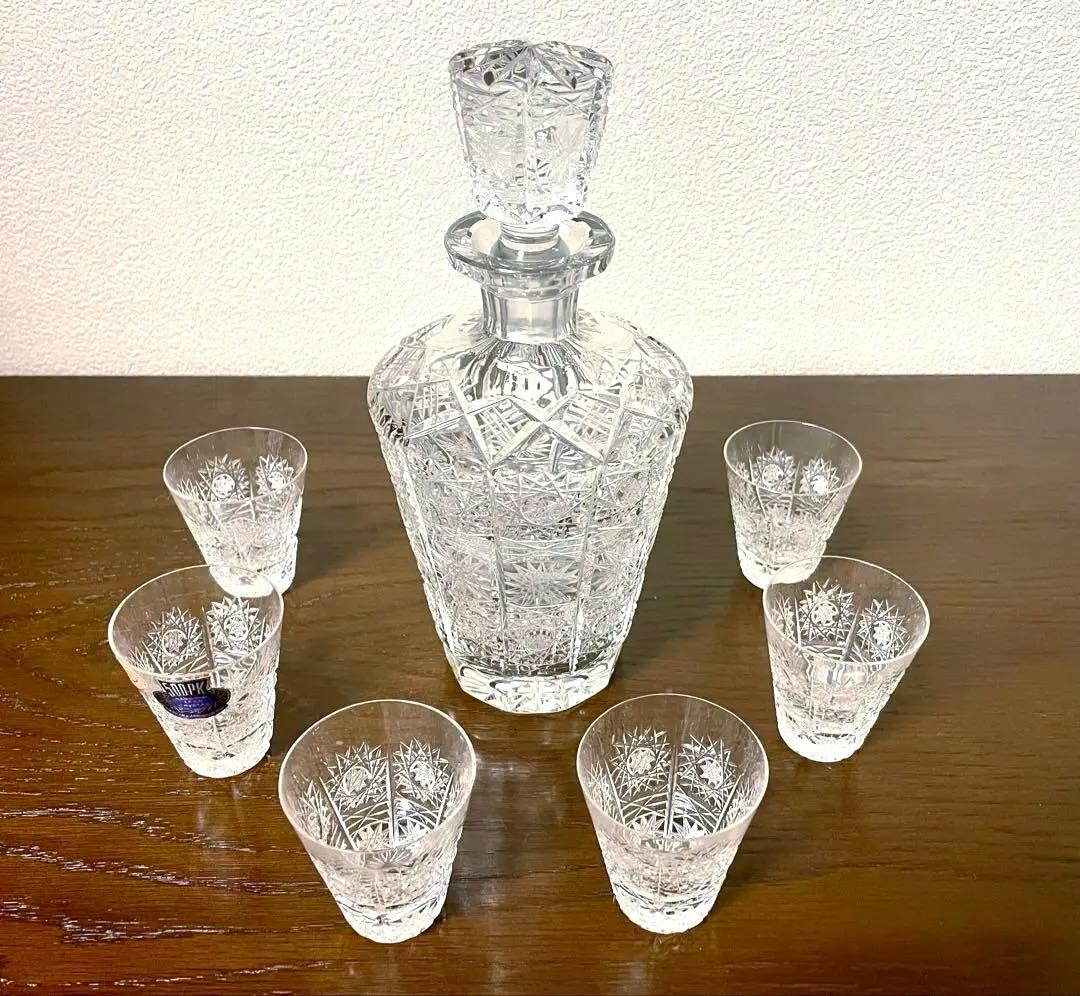 【未使用品】BOHEMIA Crystal デキャンタとグラス6個セット
