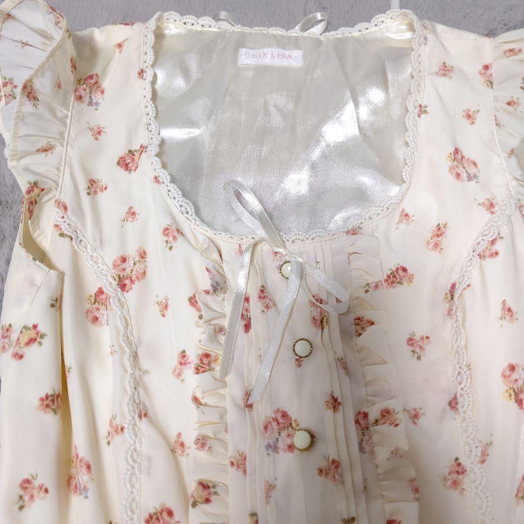 LIZ LISA フラワープリント ノースリーブワンピース