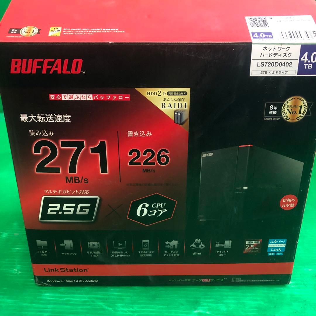BUFFALO LS720D0402 4TB ネットワークハードディスク 動作品