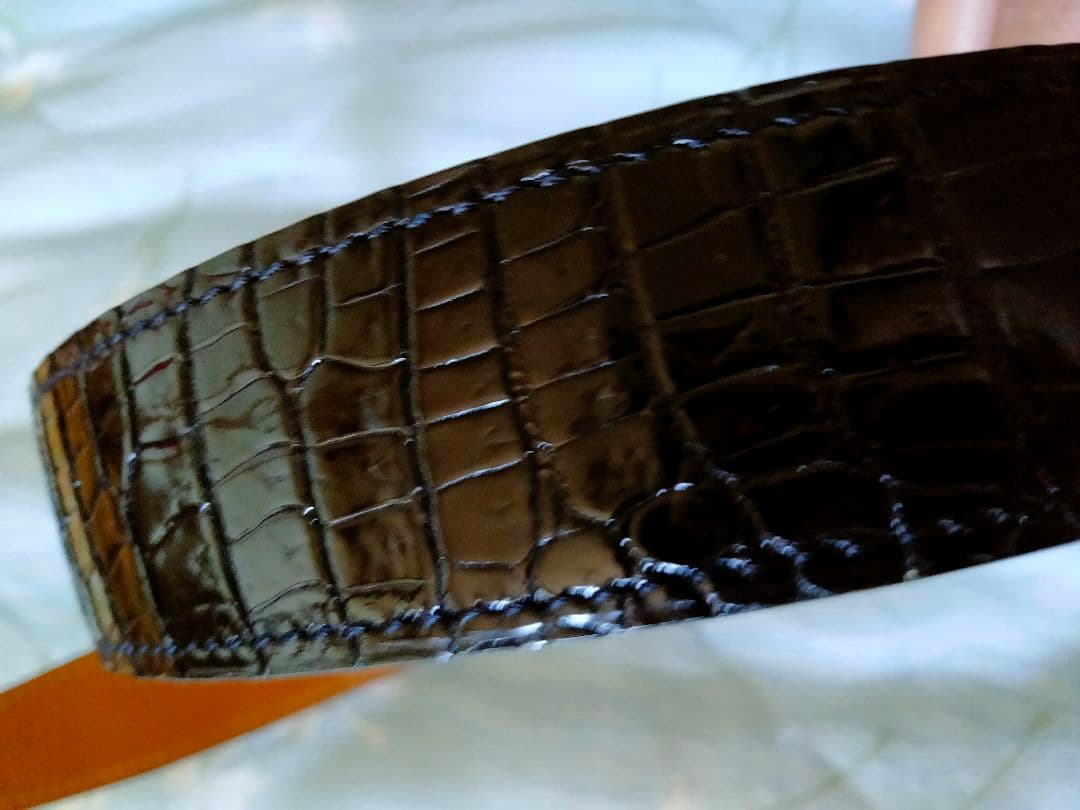 エルメス　HERMES　ベルト　リバーシブル　クロコダイル　ポロサス　バックル