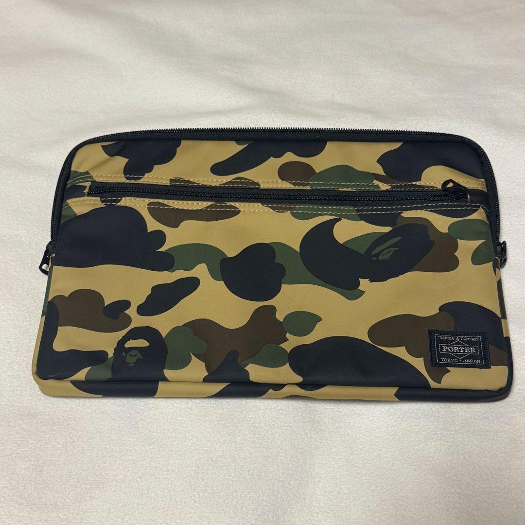 PORTER×APE Wネームコラボ 迷彩柄ナイロン製ノートPCケース