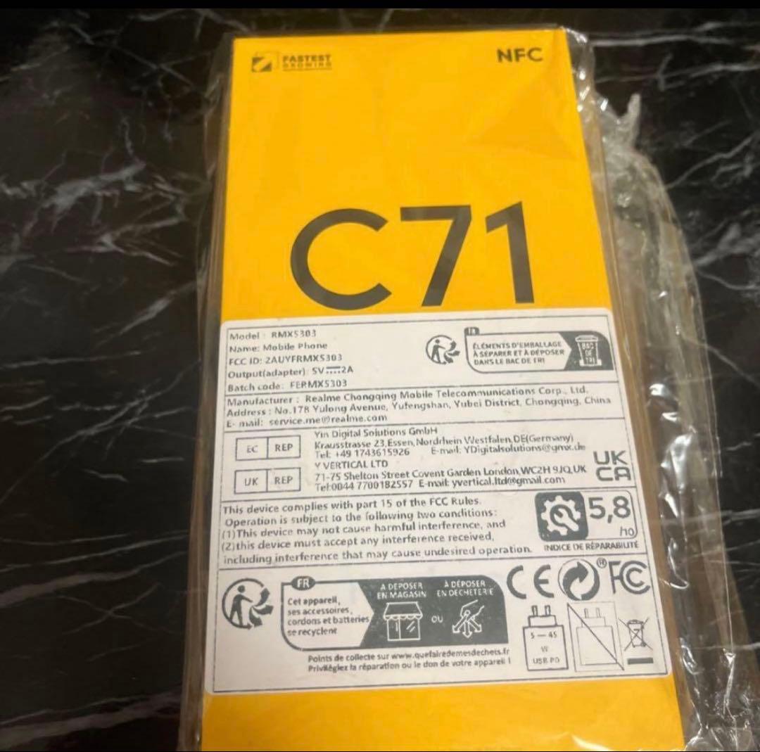 realme C71 スマートフォン 本体 6gb128gb