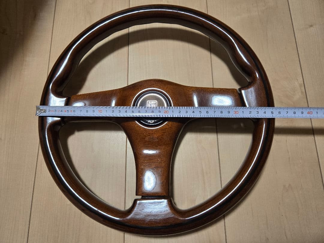 な*さ様 ウッド製 3スポーク ステアリング 約35cm