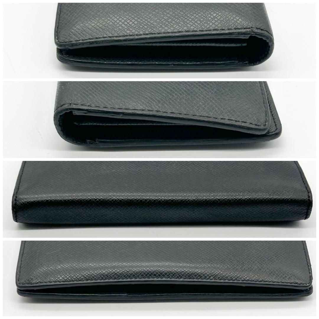 ルイヴィトン ポルトフォイユ ブラザ タイガ 二つ折り 長財布 レザー ブラック