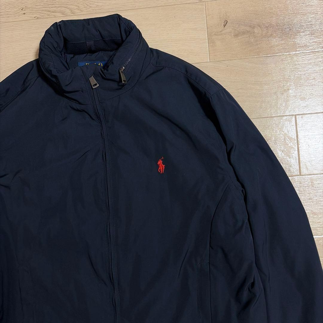 【美品】　ポロラルフローレン　中綿ブルゾン　ネイビー　M 2WAY