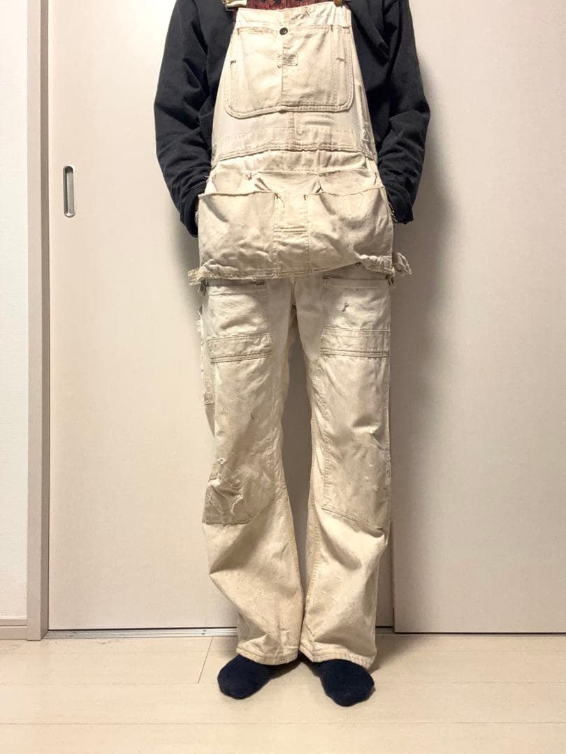 超希少‼️70s BIG MAC 生成り エプロン付きオーバーオール✨