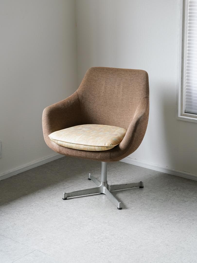 70's vintage 回転 ラウンジチェア 1Pソファ ミッドセンチュリー