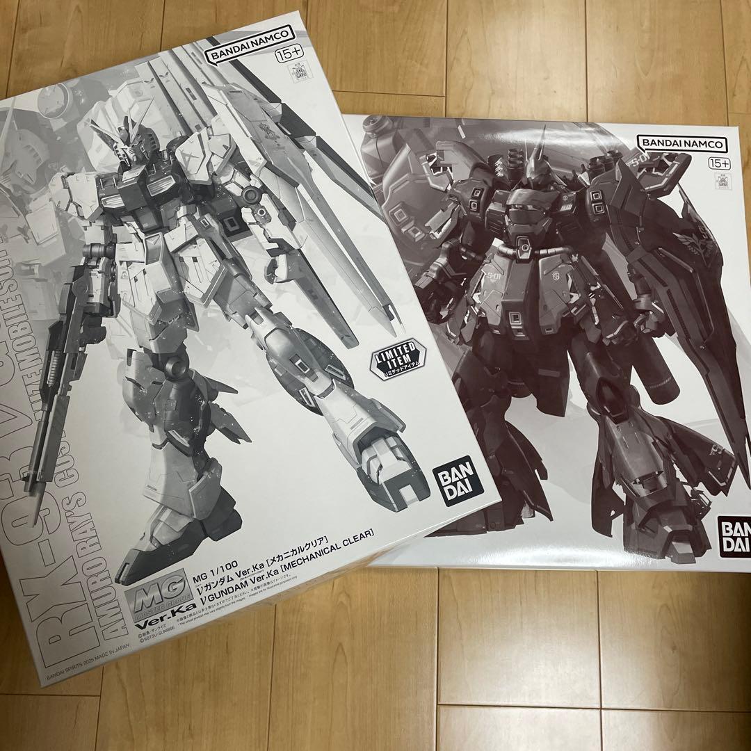 新品未使用　MG νガンダム & サザビー セット　メカニカルクリア