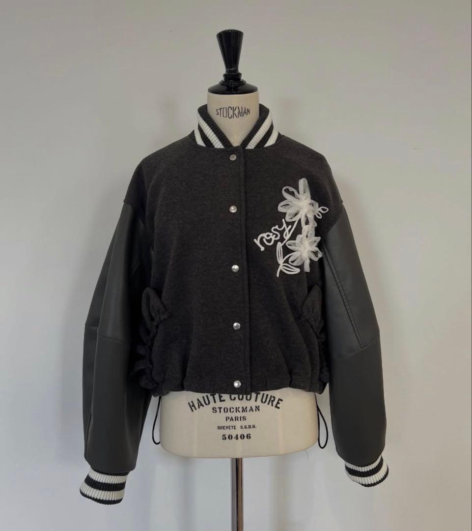 完売‼️新品♡未使用♡ロージーモンスター♡ブーケ♡スタジャン♡グレー