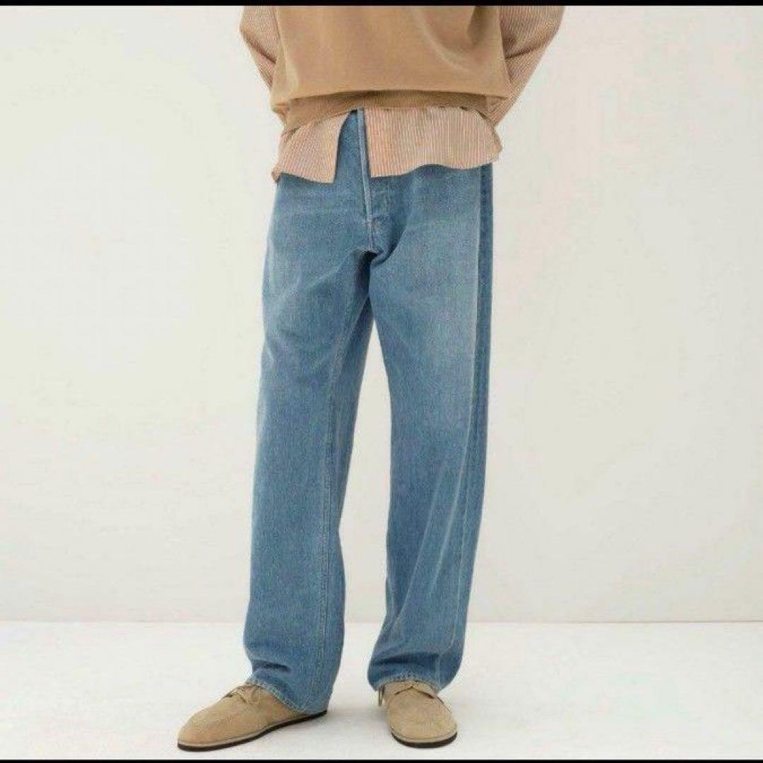 パンツ SELVEDGE FADED LIGHT DENIM WIDE PANTS