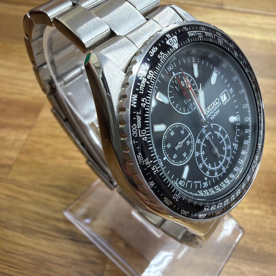 セイコー　7T92-0CF0 QZ 黒文字盤