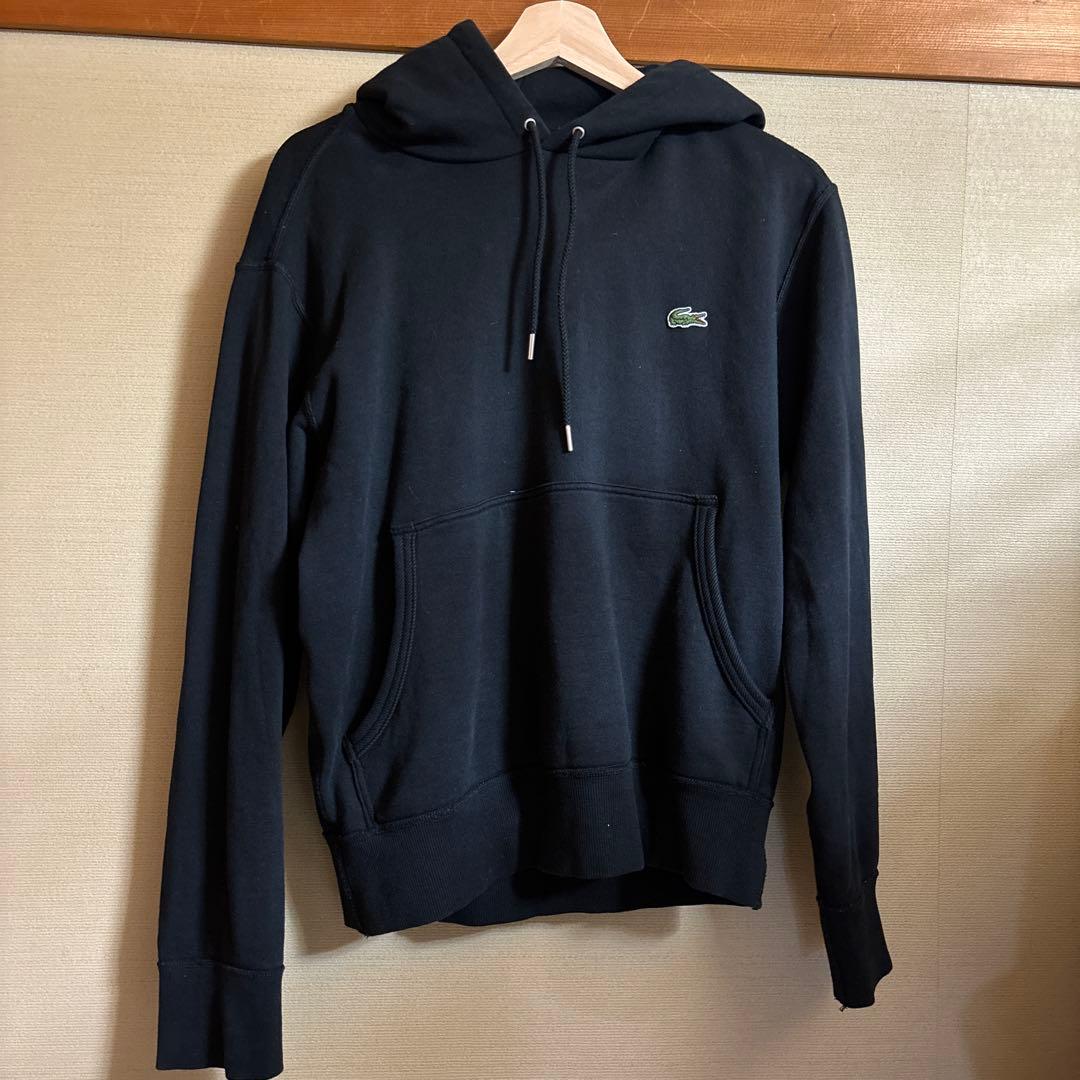 LACOSTE ブラックパーカー US S
