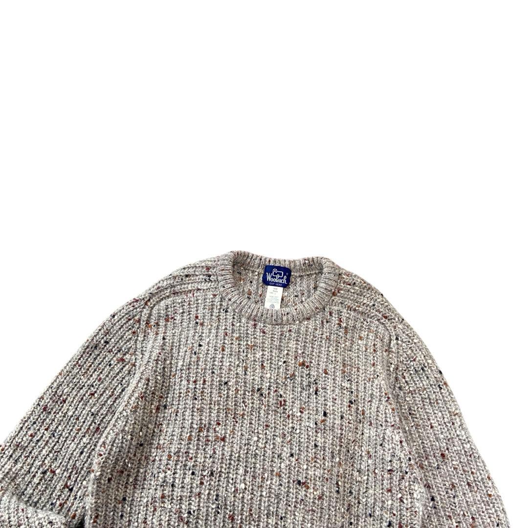 90s Woolrich ネップ リブ 畦編み ウール ニット セーター