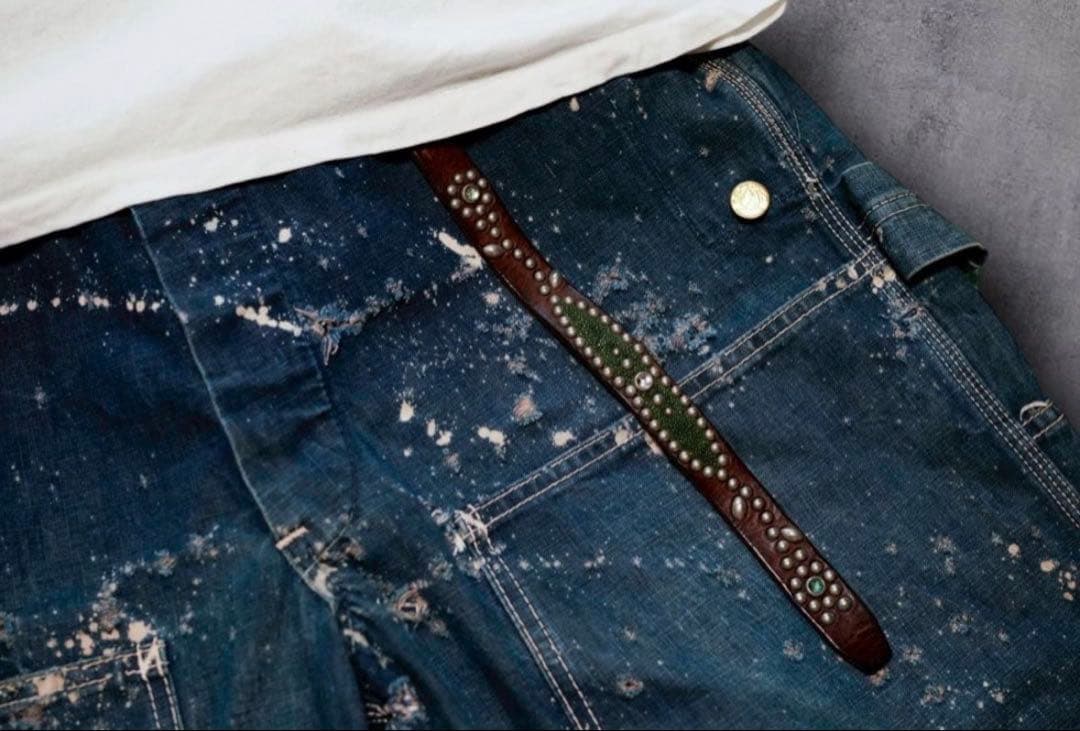 HTC ナローベルト　スタッズ　アメカジ　RRL vintage 古着