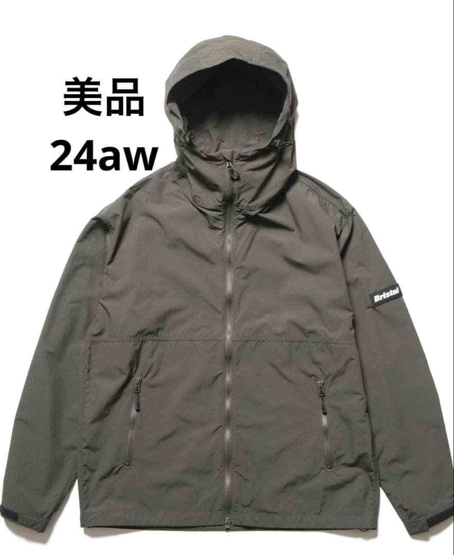 FCRB 24aw NYLON HOODED JACKET L カーキ