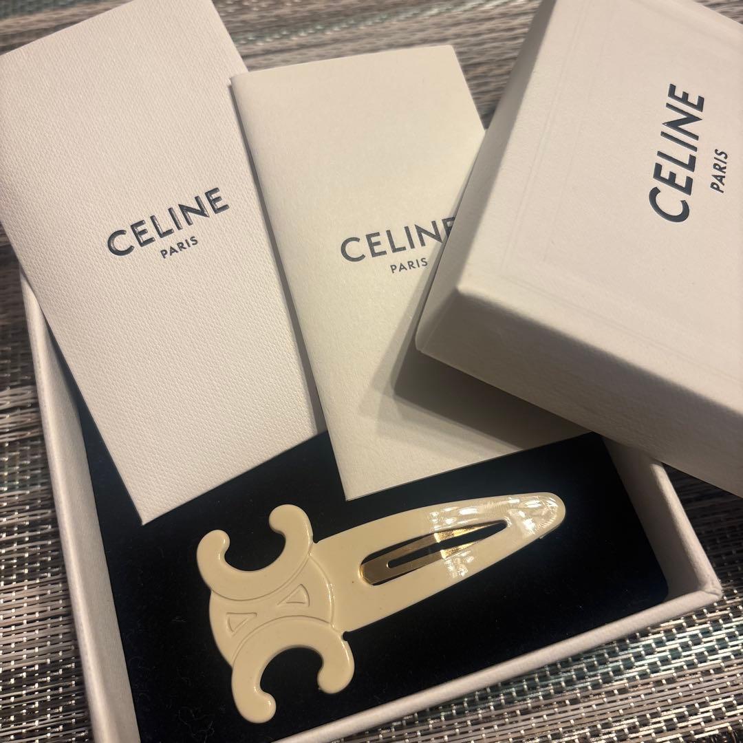 CELINE アイボリー ヘアピン
