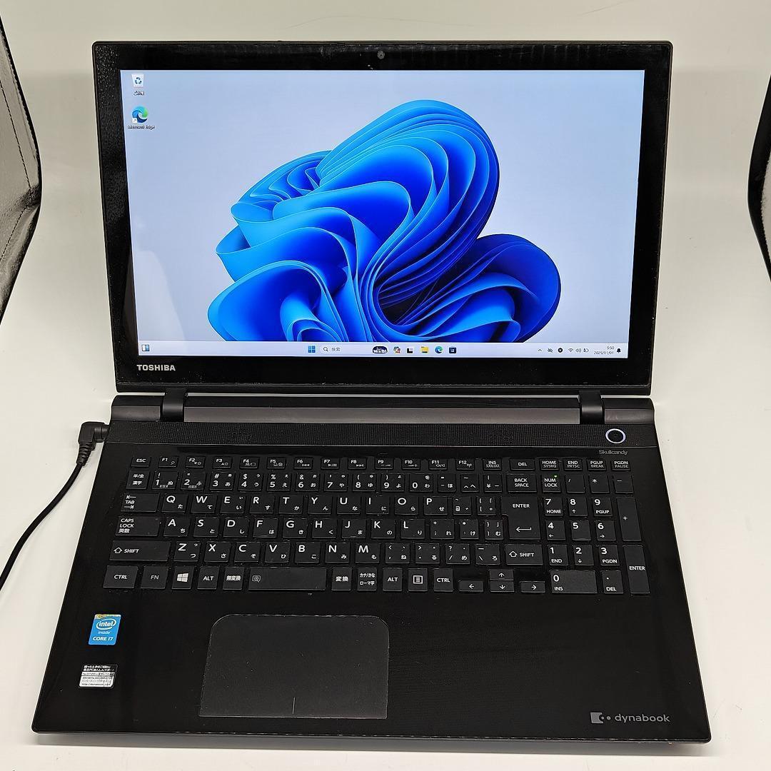 【東芝】T75 高性能i7 SSD256GB 16GB ブラック ノートPC