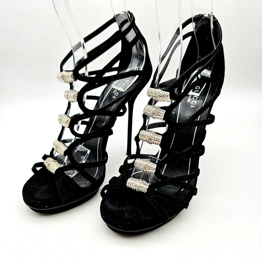 GUCCI ビジュー　ストラップ サンダル 〈721〉