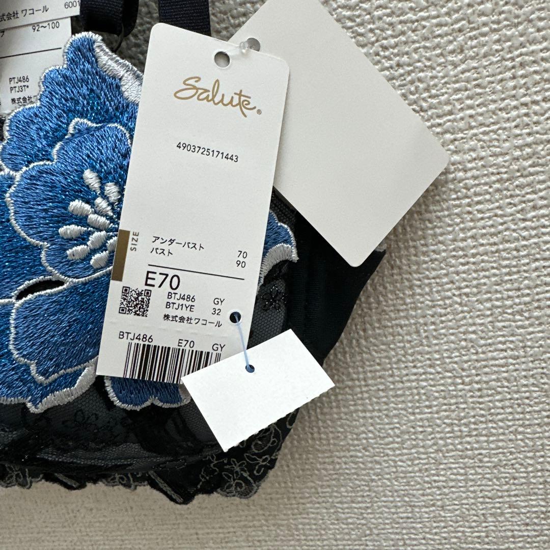 ワコール　サルート86G【新品】リボンの騎士ブラE70&ソングL セットGY