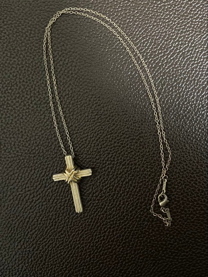 TIFFANY&Co. ティファニー ネックレス シグネチャー コンビ クロス