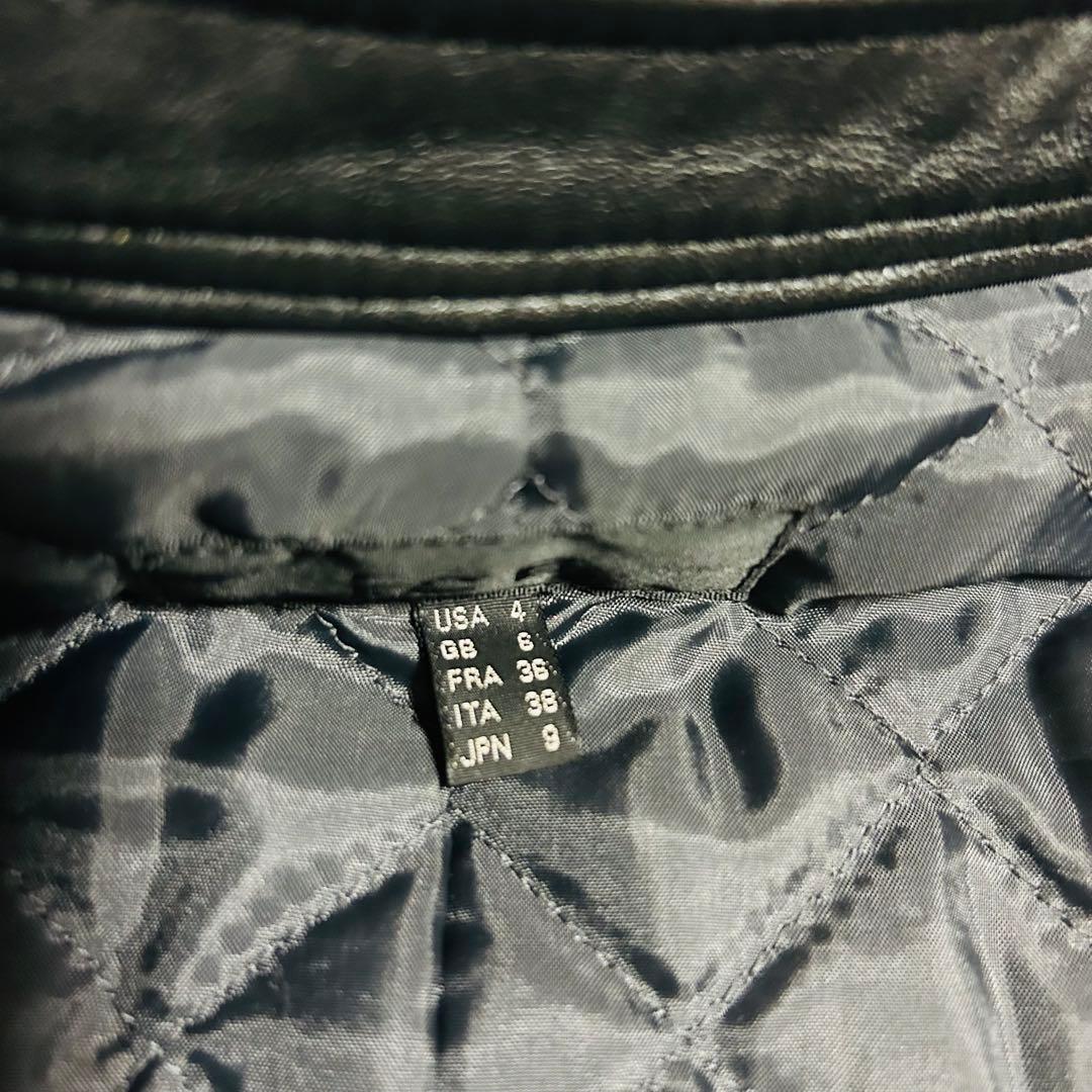 ICB シングルライダースジャケット　ラムレザー　羊革　ブラック　Mサイズ