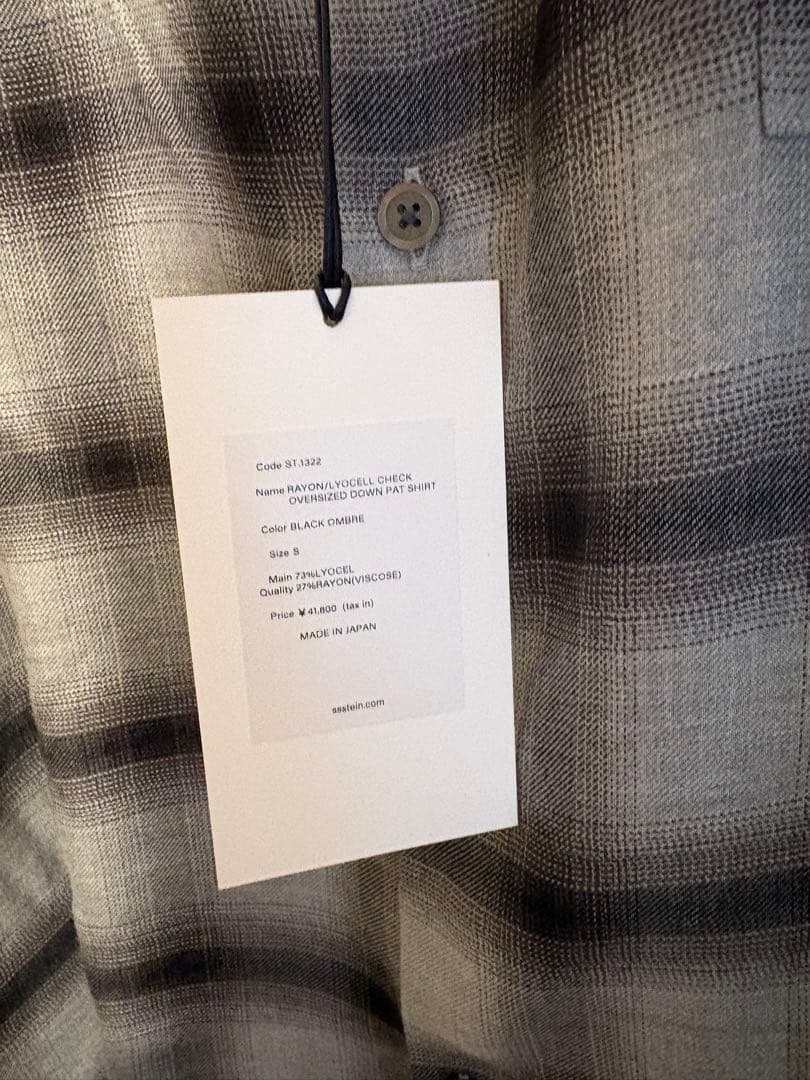 新品未使用 Sサイズ ssstein 25aw 長袖シャツ